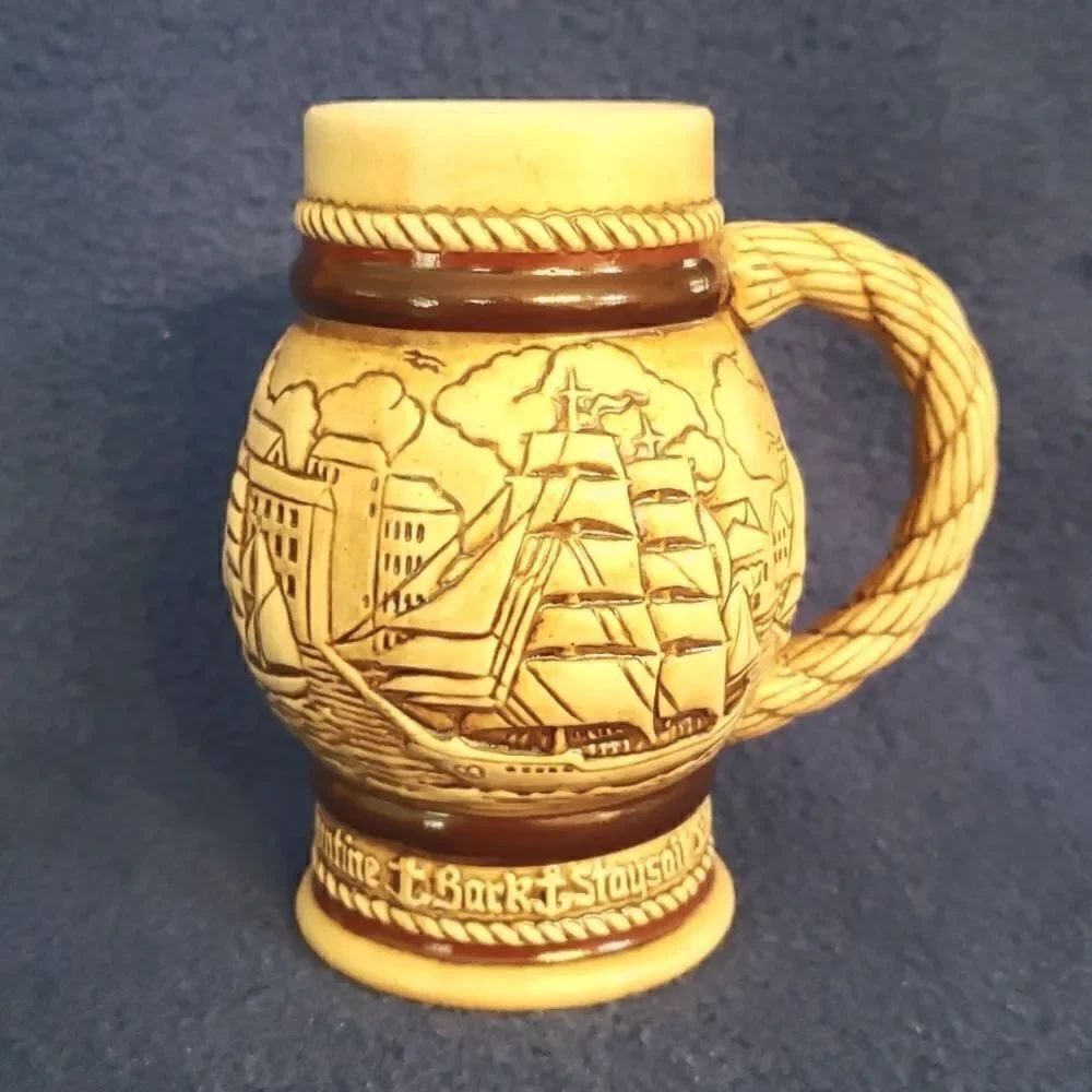 Vintage Avon Mini Stein - Clipper Ships - 1982 - Handcrafted in Brazil - Ceramar